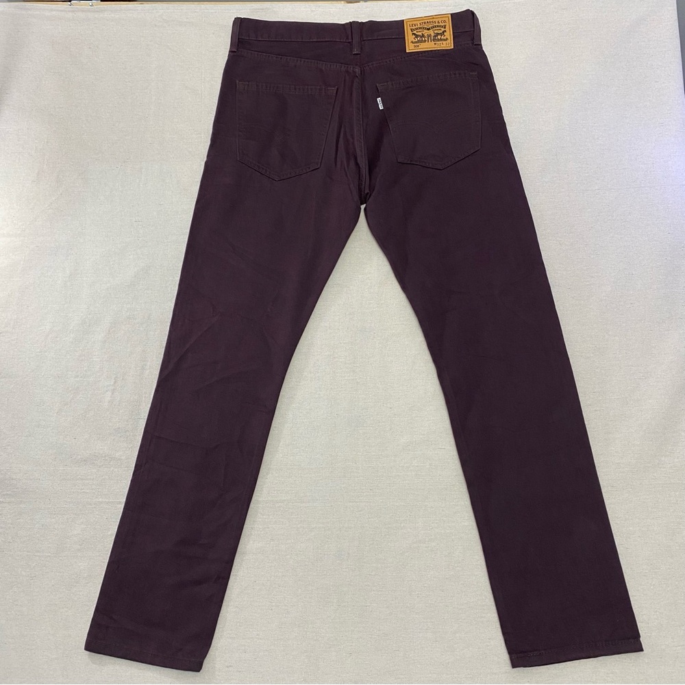 Levi's 508 Regular Taper Purple/Burgundy Cotton 5-Pocket Pants Sz 32 x 32"